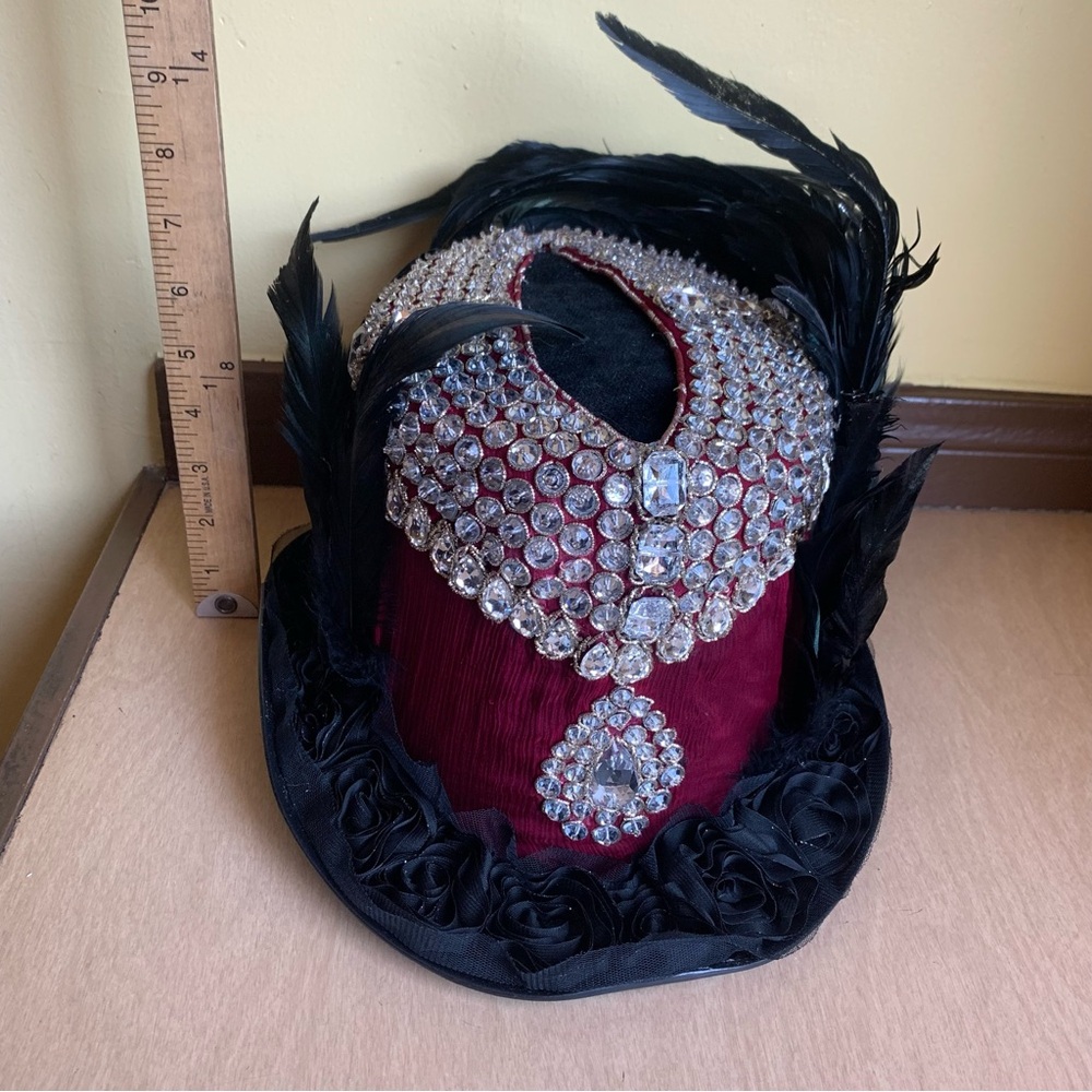 OOAK hat jeweled performance stage performer rock star musician singer festival - Picture 15 of 16